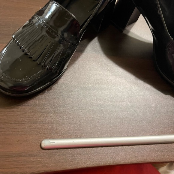 Coach Women's Pumps Black Block Heels Slip Ons 6 1/2B - Picture 4 of 9